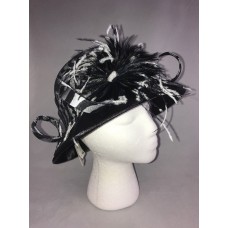 August Hat Company Fine Millinery Mujer&apos;s Fancy Feather Church Derby Ornate Hat  eb-77221411